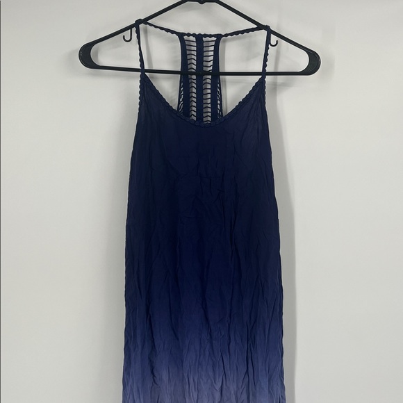 Purple Ombré Maxi Dress With Crochet Detail - Picture 4 of 8